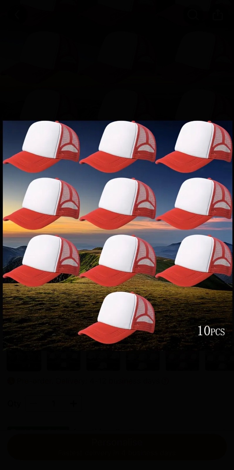 Custom 10 Pieces DIY Baseball Cap Embroidered Custom Printed Hat Unisex image 8