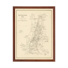 Old Map of Littleton, NH 1892 - Vintage Littleton New Hampsh
