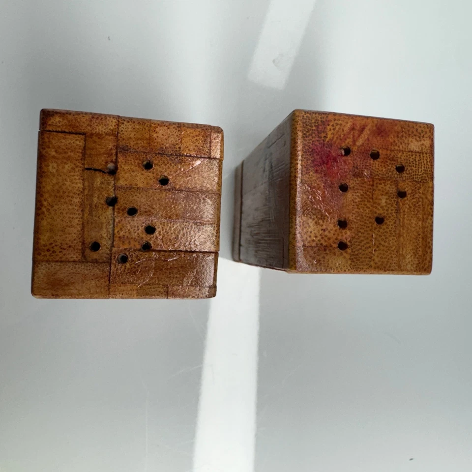 复古竹盒 2 件套手绘竹艺术装饰储物 — 第 4/4 张图片