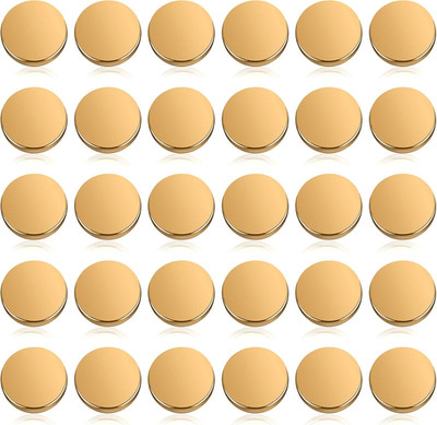 30pcs Gold Metal Sewing Buttons 15mm Alloy Shank Coat Shirt Craft Buttons