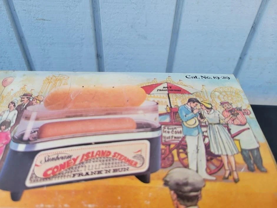 复古 Sunbeam Coney Island 蒸汽机 Frank N Bun 热狗保暖猫 19-29 号 — 第 3/4 张图片