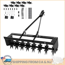 32IN Spike Tow Behind Aerator for Universal Hitch 400lbs Tow Behind Lawn Aerator
