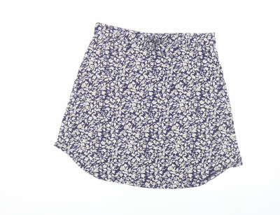 Hush Damen blau Blumenmuster Baumwolle Rock Größe 12