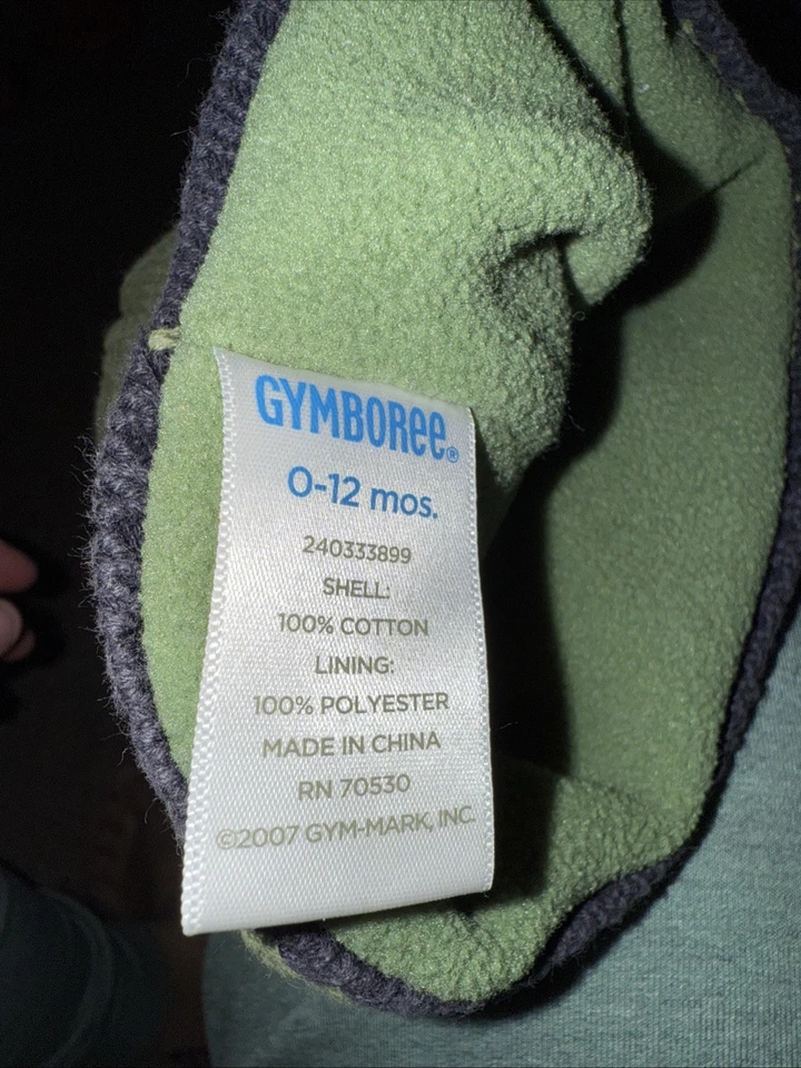 Gymboree Baby Boy 0-12 M Green Knit Cotton Beanie Farm Truck Red Lined Hat 2007 - Image 4 of 4