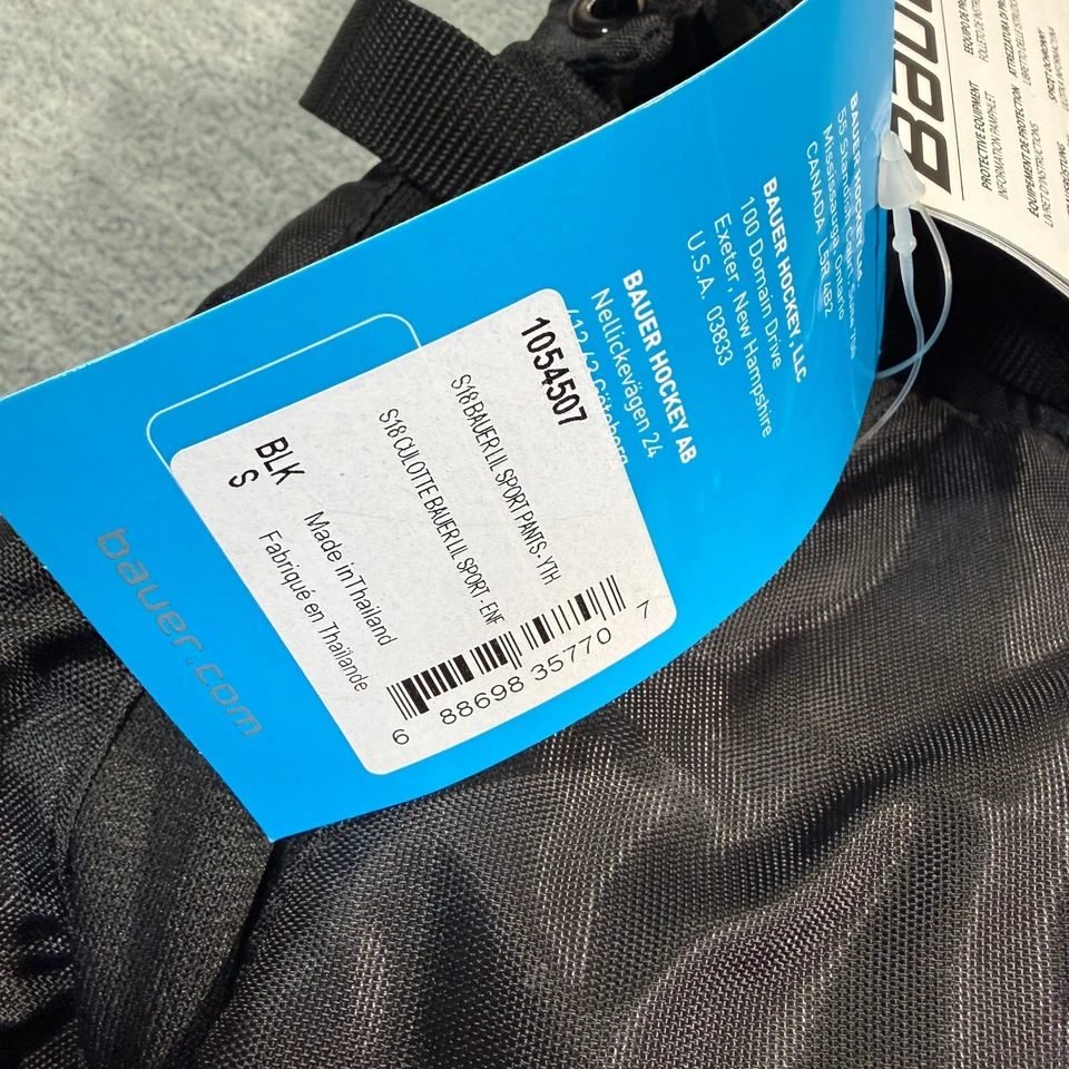 Bauer Lil Sport Pants Youth Small Black Hockey Shorts Age 7-9 Protective Gear - Image 2 of 4