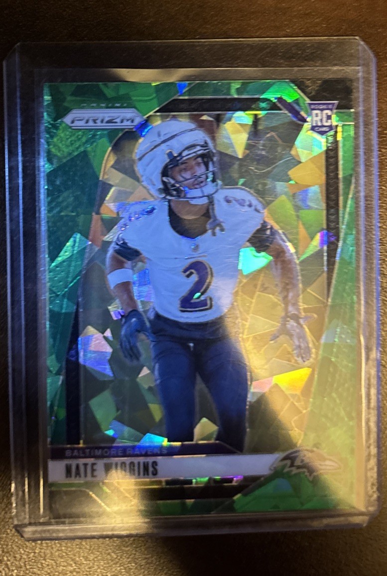 2024 Panini Prizm - Rookies Nate Wiggins #380 Green Ice Prizm (RC)
