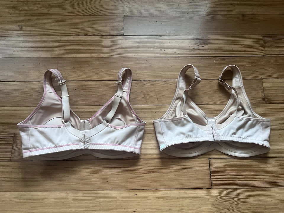 Lote de 2 sujetadores deportivos Freya con aros nude talla 32DD — forrados, sin forro Foto 2 de 4