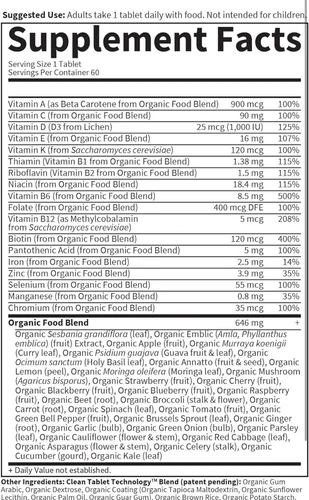 Mykind Organics, Women's Once Daily Multivitamin, 60 Vegan Tablets (exp 01/2026) - Picture 5 of 9