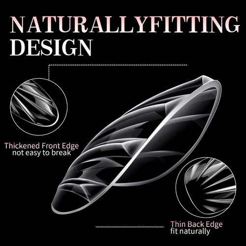 120/140pcs 3D Shell Shape False Nails Full Cover Nail Art Salon Home DIY - Picture 4 of 9