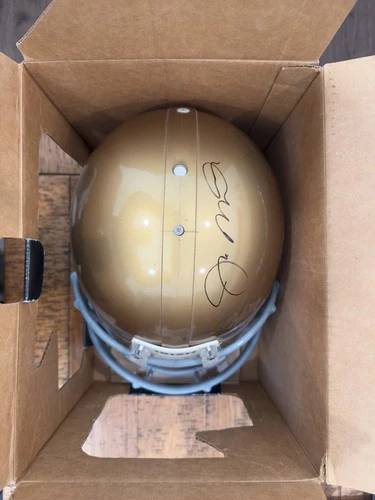 Joe Montana Autographed Notre Dame Helmet UDA Upper Deck COA Riddell Pro Line BA