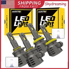 9005 H11 LED Headlight Kit High Low Beam Bulb Super Bright 6500K White 8000LM