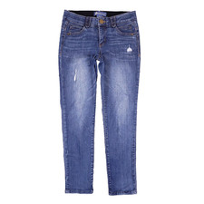 Democracy Ab Solution Sz 4 28x26.5 Mid Rise Tapered Stretch Distressed Whisker