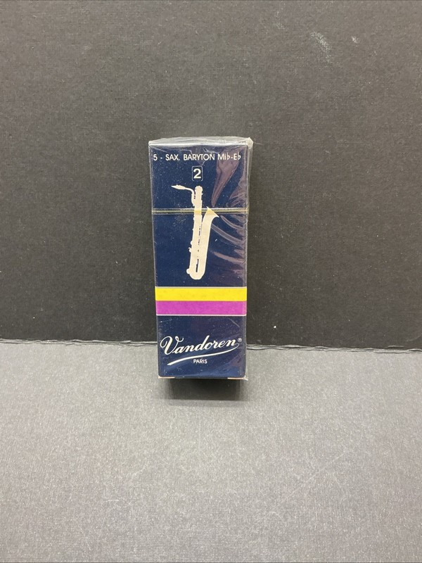 Vandoren Traditional Strength 2 Eb Baritone Saxophone Reeds 5-Pack SR242