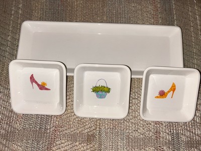 Hallmark Ladies Relish Set ~Tray with 3 Motif Bowls Bachelorette Birthday New
