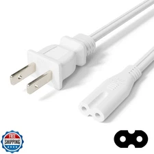 THE CIMPLE CO Figure 8 Power Cord (2 Prong) with Copper Wire Core - Non Polar
