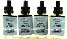 4 Bath Body Works WHITE LAVENDER EUCALYPTUS Wallflowers Fragrance Oil Refills