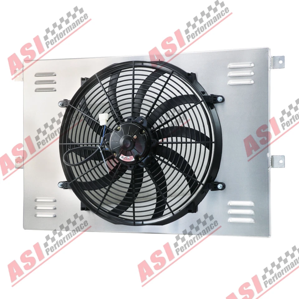 Aluminum Radiator Shroud Fan+Relay FIT 71-79 Dodge D100 D150 D200 W100 W150,V8 Foto 3 de 4