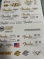 Full set !guitar neck sticker uv sticker For FENDER STRAT TELE Guitar Bass