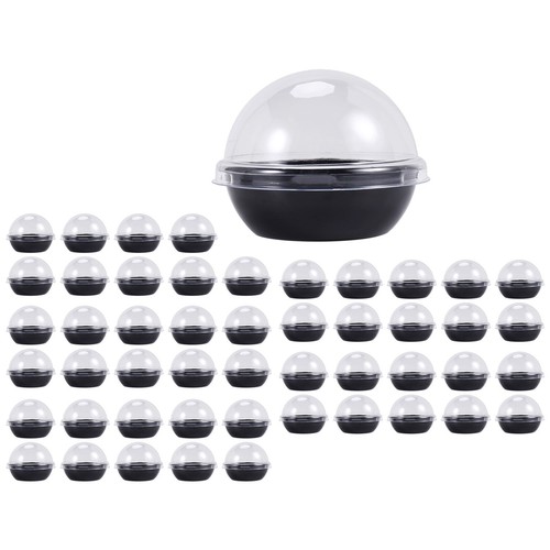Lot de 50 Boîtiers à Cupcakes Transparents en Plastique, Individuels 6742
