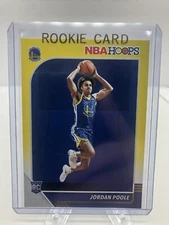 2019-20 Panini NBA Hoops Yellow Parallel Jordan Poole RC Rookie Warriors