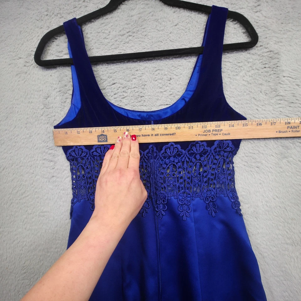 Maxi Vestido Regencycore Mujer 5/6 Terciopelo Encaje Capricho Y2K Cuento de Hadas Baile de graduación LEER Foto 4 de 4