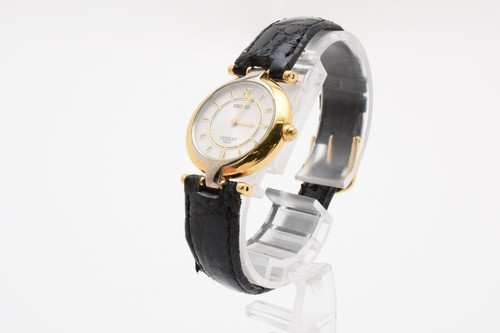 Rare Vintage▶️SEIKO LUCENT Uhr Quartz Roman Gold Color New Battery Japan #85 - Bild 2 von 15