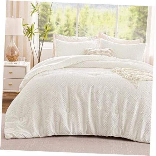 Waffle Comforter King Size - Super Soft Embossed Design Comforter Set 3