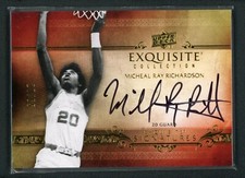 2013-14 MICHEAL RAY RICHARDSON 27/65 AUTO UPPER DECK EXQUISITE COLLECTION