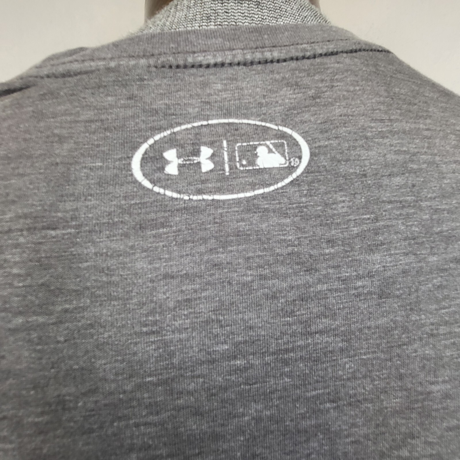 Washington Nationals Under Armour T Shirt Mens L Gray Loose Fit Heat Gear Defect thumbnail 6