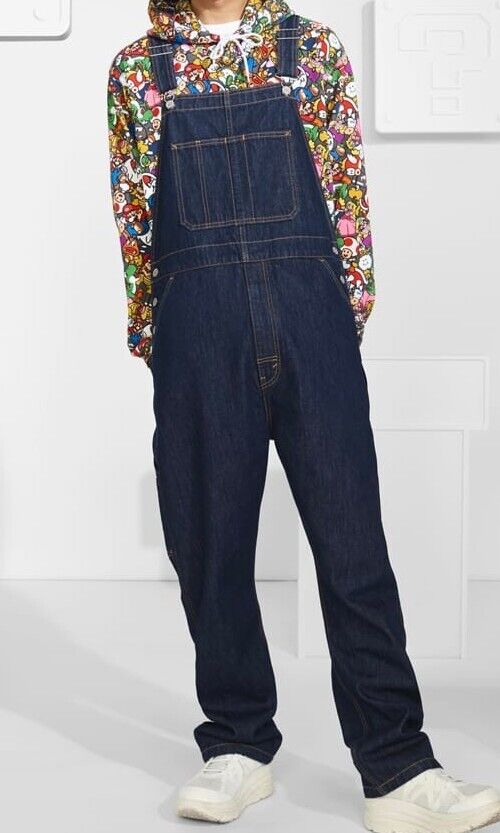 Levi´s X Super Mario Nintendo Men's Denim Dungaree Overalls Levi´s X Super Mario Nintendo Men's Denim Dungaree Overalls