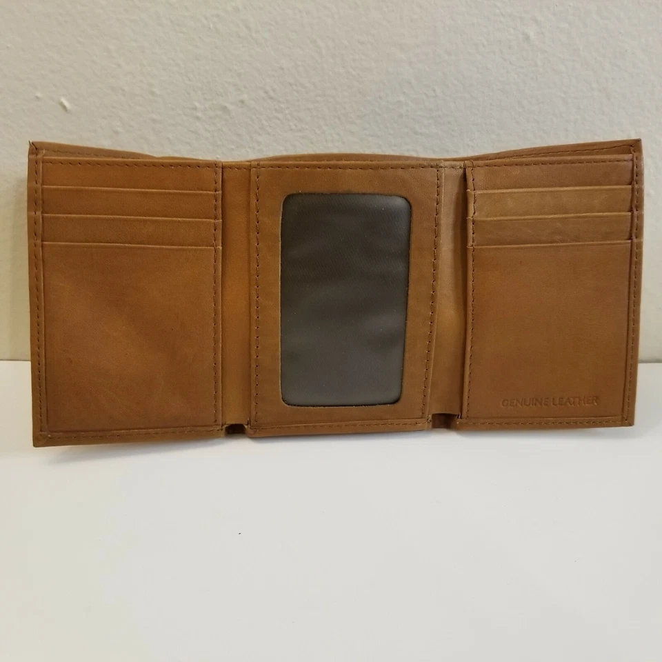 Pittsburgh Pirates Brown Leather Trifold Wallet - Image 3 of 4