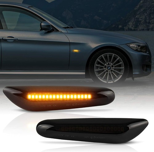 2X Dynamic Smoked LED Side Marker Turn Signal Light For BMW E90 E83 E92 E82 E46 - Picture 10 of 12