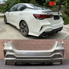 Unpainted ABS Rear Bumper Lip Diffsuer Bar Assembly Fits Nissan Sentra 2020-2022