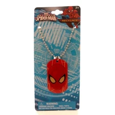 Marvel Spider-Man Kids Boys Dog tag Necklace Chain NEW