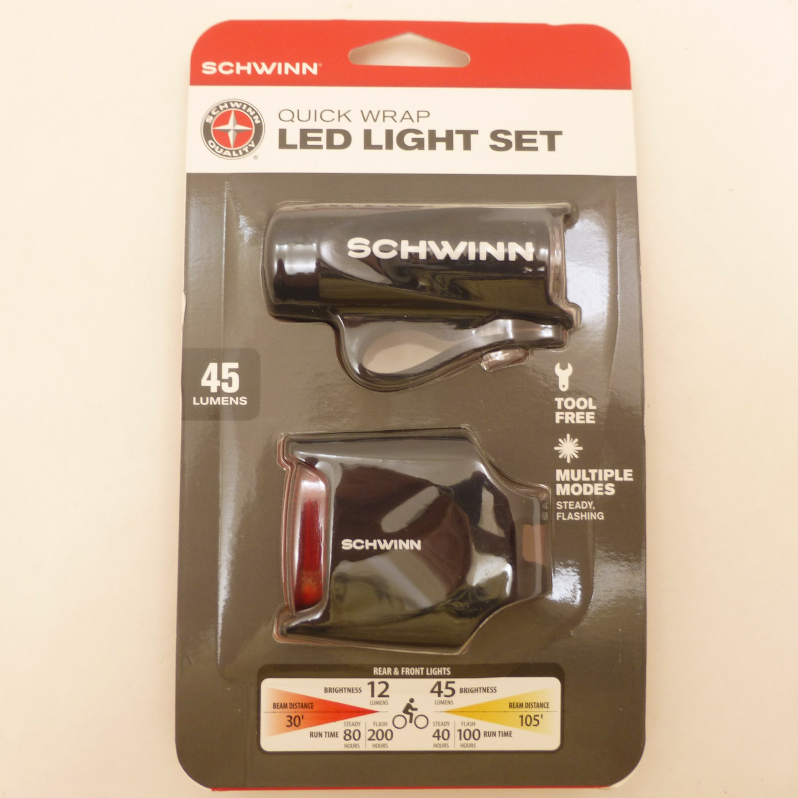 schwinn quick wrap led light set 30 lumens