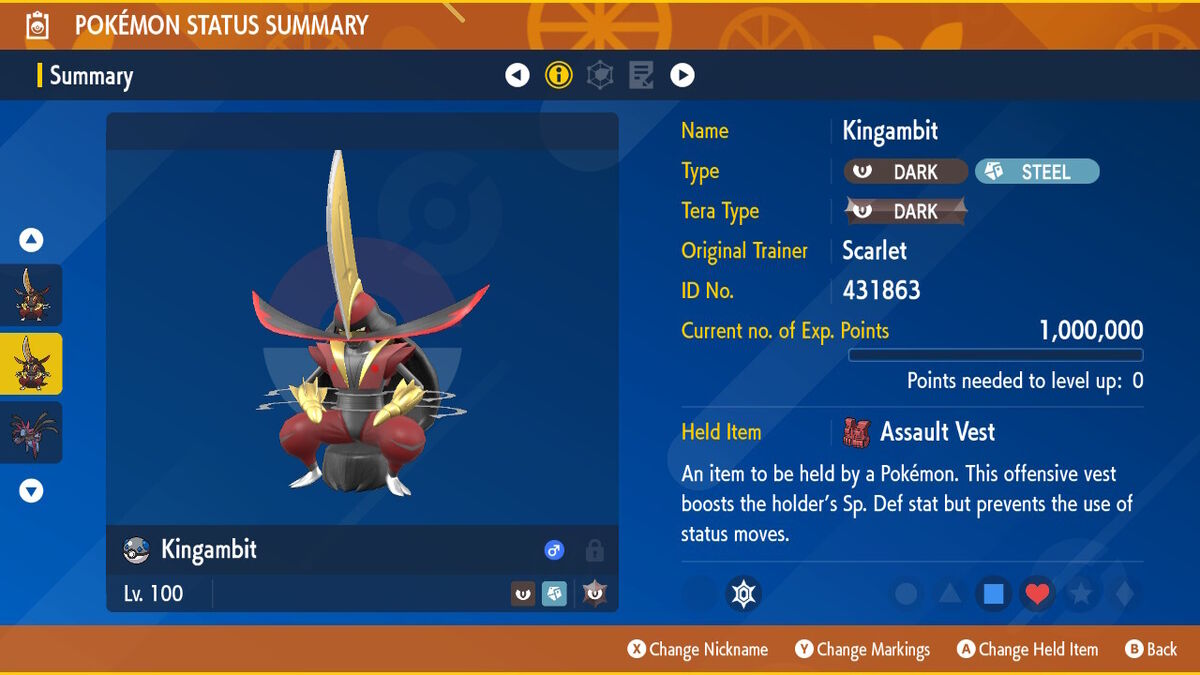 KINGAMBIT ⚡SHINY⚡/NORMAL 6IV BATTLE READY VGC 23 - POKEMON SCARLET AND  VIOLET