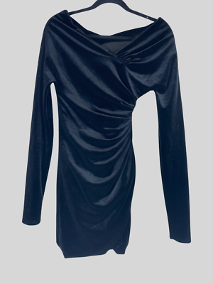 Alexandre Vauthier black velvet drape long sleeve short dress size UK8/US4 | eBay UK Alexandre Vauthier black velvet drape long sleeve short dress size UK8/US4 | eBay UK