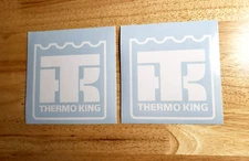 Thermo king Decals Stickers 5"x 5" Gloss white (2) Fast USA