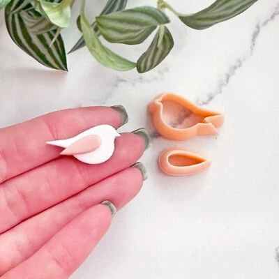 KALY AND KLAY Love Bird Clay Cutter Polymer Earring Makers | Christmas Robin Valentines