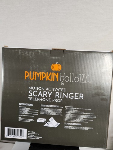 Pumpkin Hollow Halloween Scary Ringer Motion Activate Telephone Phone Sound Prop - Picture 3 of 5