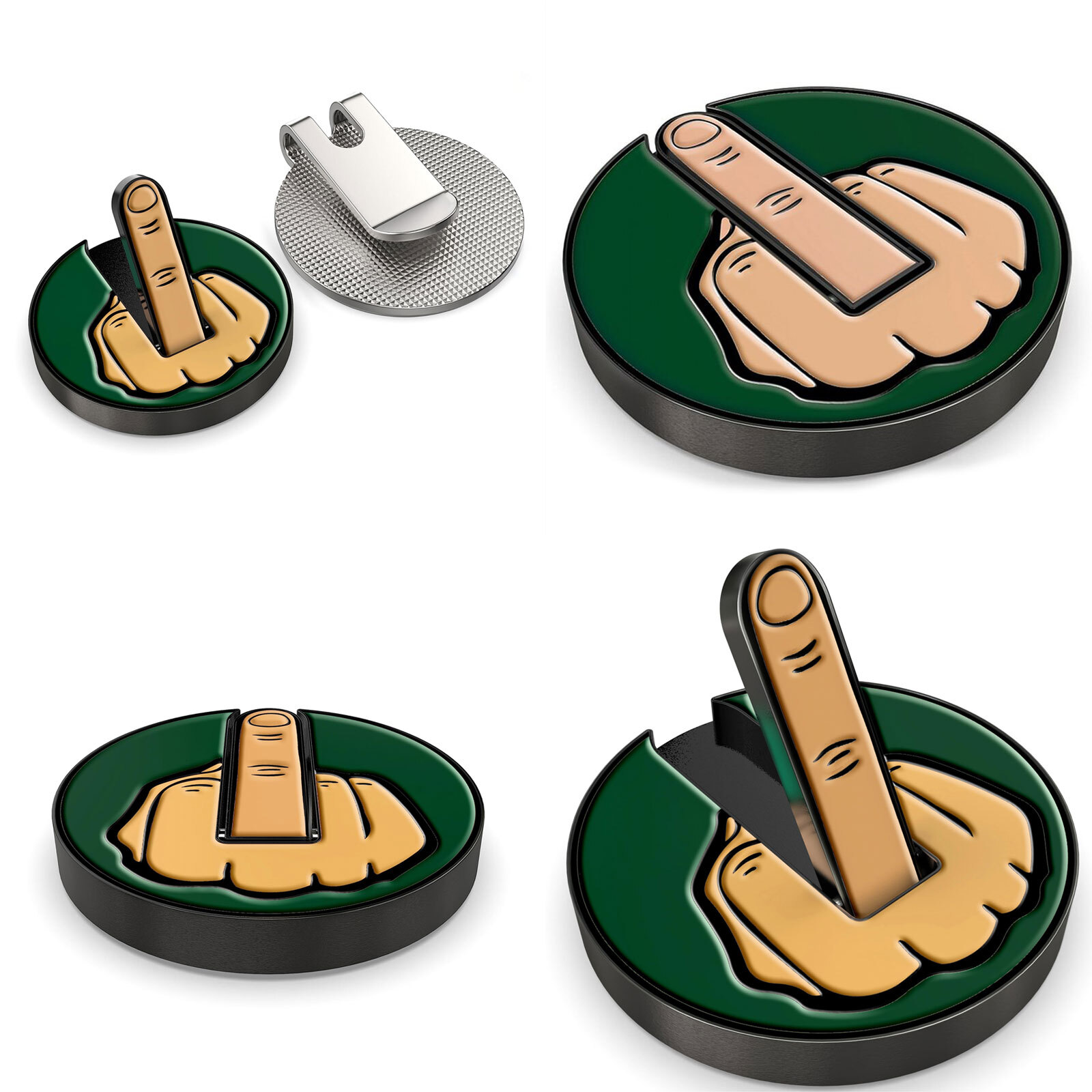 NEW Funny Golf Ball Marker Attaches to Middle Finger Lifts
