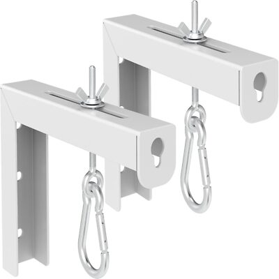 Universal Projector Screen L-Bracket Wall Hanging Mount 6 inch White 