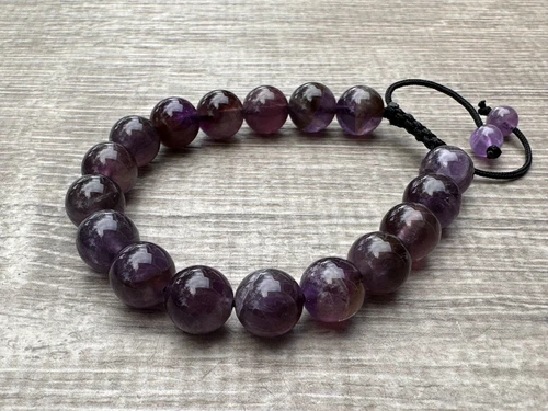 Grade A++ Edelstein Perlen verstellbar Armband 10 mm, echte Kristalle Armbänder - Bild 16 von 124
