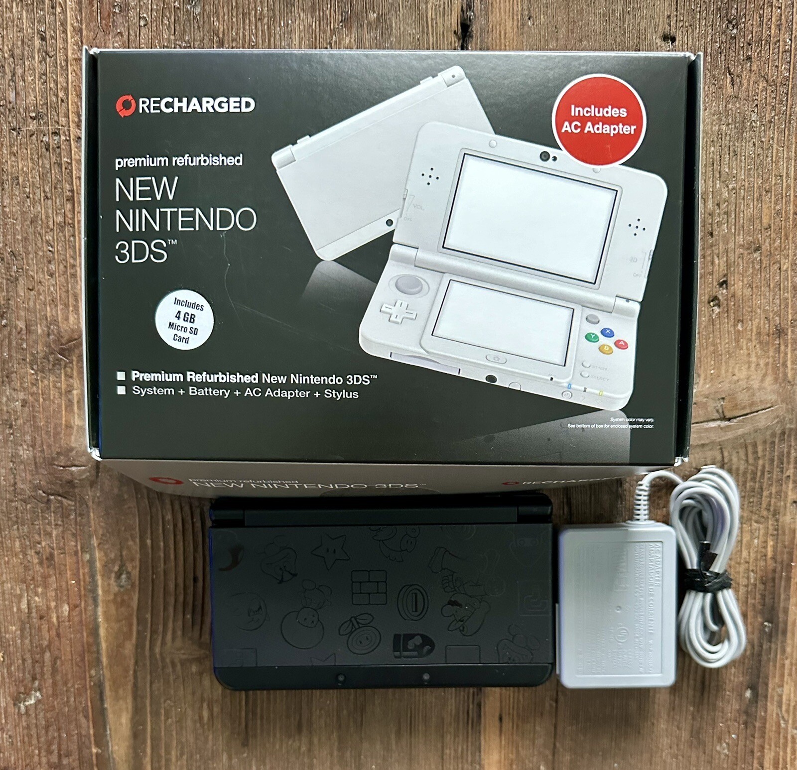 New Nintendo 3DS Super Mario Black Edition GameStop Premium