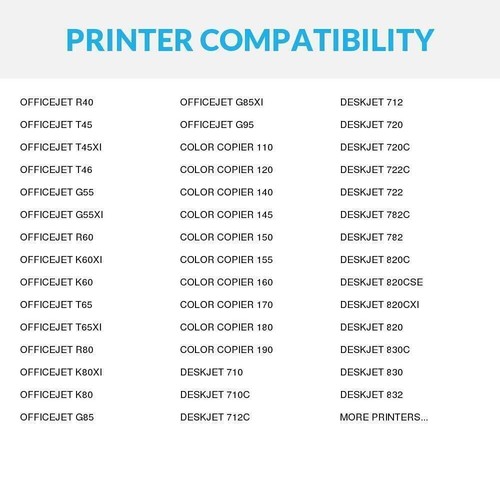 5PK HP 45 Black Ink Cartridges Non-OEM for Color Copier & Designjet Printers - Picture 7 of 13