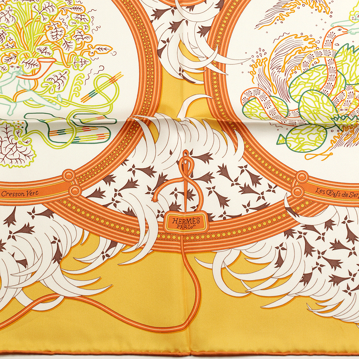 【マリー】HERMES スカーフ NWT Hermes Scarf LEGENDE BRODEE 90cm Silk Carre Foulard PIERRE