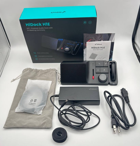 HiDock H1E 8-in-1 USB-C Docking Station with AI Voice Recorder