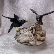 Vogel Edelstein Gravur Skulptur Engraving Steinvogel carved Stone