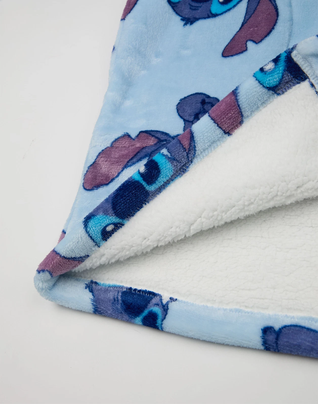 Disney Blue Stitch Character Zip Through Blanket Hoodie Womens