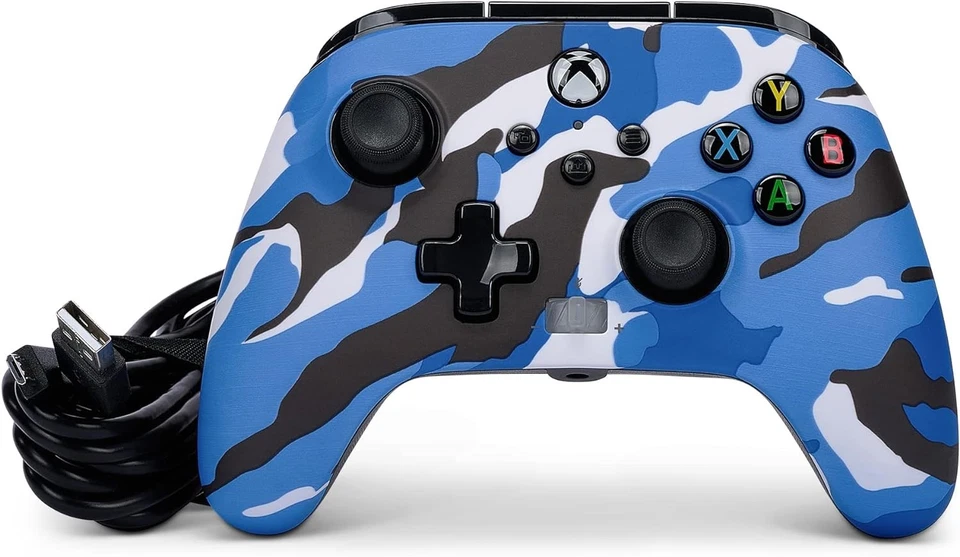 Verbesserter kabelgebundener PowerA Controller für Xbox Series X S - Blue Camo B - Image 2 of 4